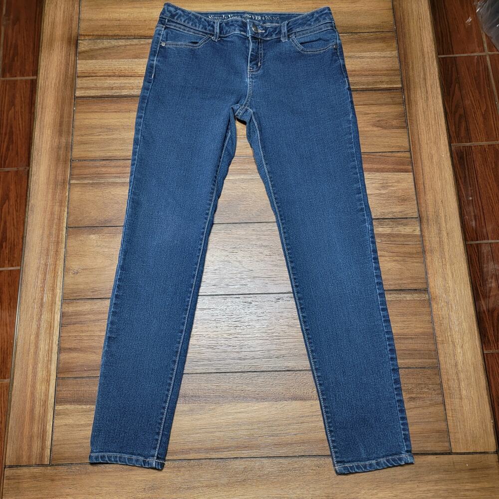 Vera Wang Simply Vera Dark Wash Straight Denim Jeans - Size 4